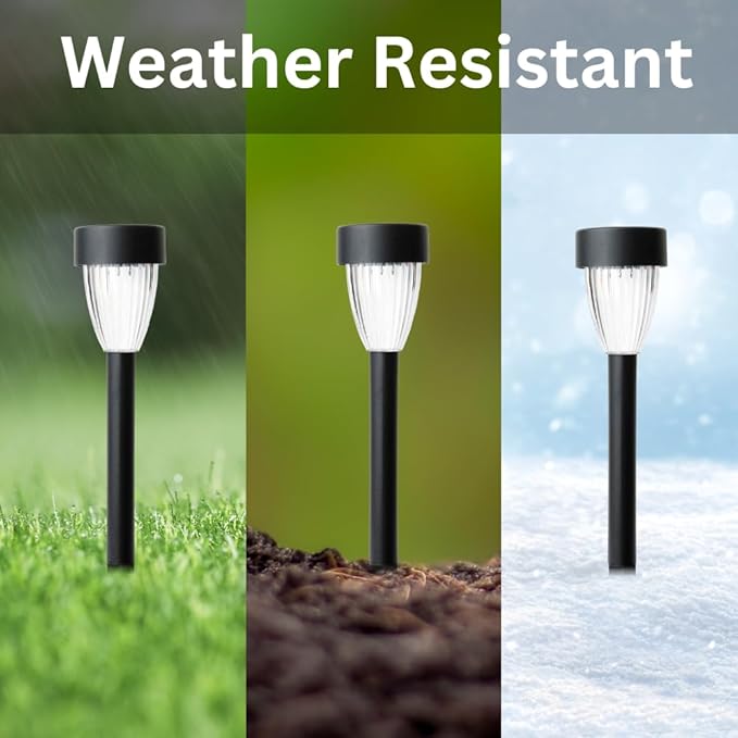 Moonrays Solar Pathway Lights Outdoor, Bright Solar Power Outside Garden Light, Emits 1x White LED (3 Lumen) with | Lumora