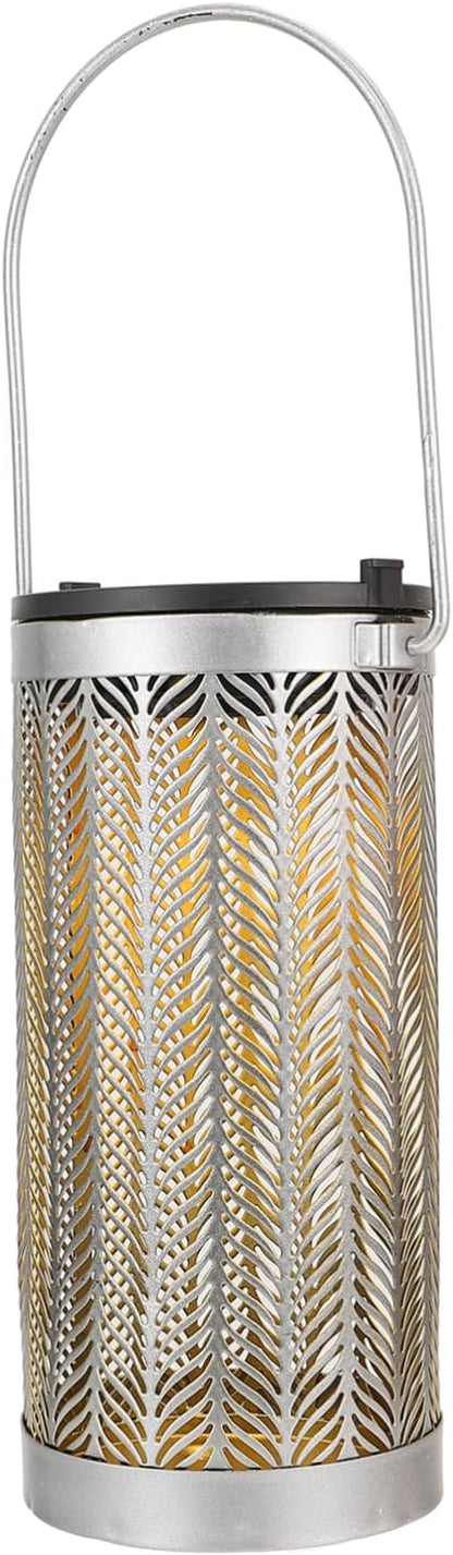 TOYANDONA Solar Lantern Outdoor Decorative Light for Garden LED Solar-Powered Hanging Landscape Projection Lamp Hollow Design for Patio and Yard