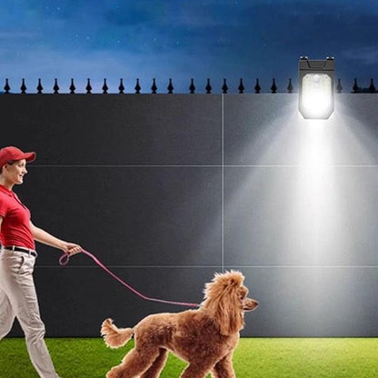 Weatherproof Motion Solar Light, Outdoor LED Clamp On, Solar-Powered Lamp for Backyard and Porch, High Efficiency Safe Nighttime Illumination, Street Road Parking Lot Basketball Lighting