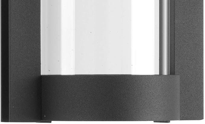 Progress Lighting Z-1030 LED Collection 1-Light Clear Glass Modern Outdoor Small Wall Lantern Light Textured Black | Lumora