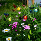 Insects Solar Garden Lights, 22.4" H Butterfly & Bee & Dragonfly & Ladybug Solar Stake Light, 4 Pcs Outdoor Statues | Lumora