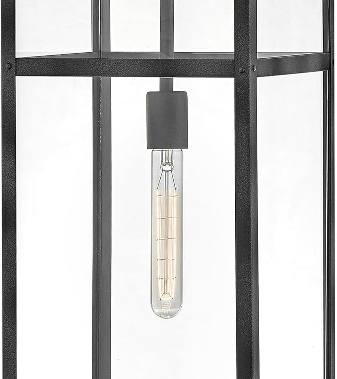 Hinkley Porter Collection One Light Extra Large Outdoor Wall Mount Lantern, Aged Zinc