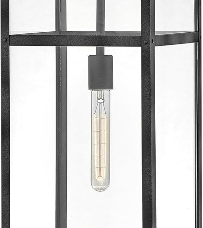 Hinkley Porter Collection One Light Extra Large Outdoor Wall Mount Lantern, Aged Zinc