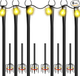 6 Pack 10Ft String Light Poles, Metal Poles with Fork for Outside Lights,Outdoor Metal Light Stand with Fence | Lumora