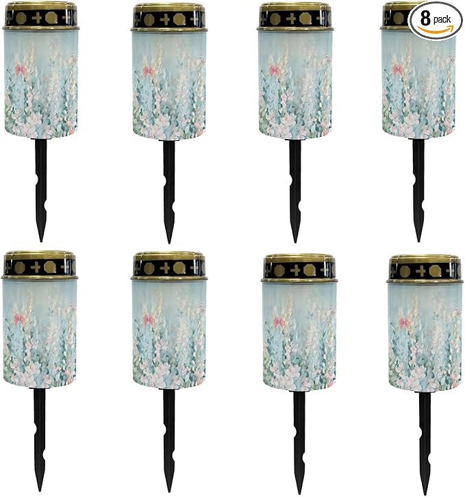 Flower Solar Flameless Lights Outdoor Solar Lights Waterproof Solar Powered Fairy Lights for Outside Landscape Lighting Pathway Lights Red Rose Lantern Solar Walkway Lights Outdoor