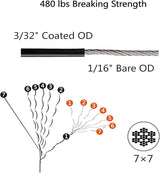 String Lights Hanging Kit,Globe String Lights Suspension Kit,Outdoor Light Guide Wire,Includ 164 FT Nylon-Coated | Lumora