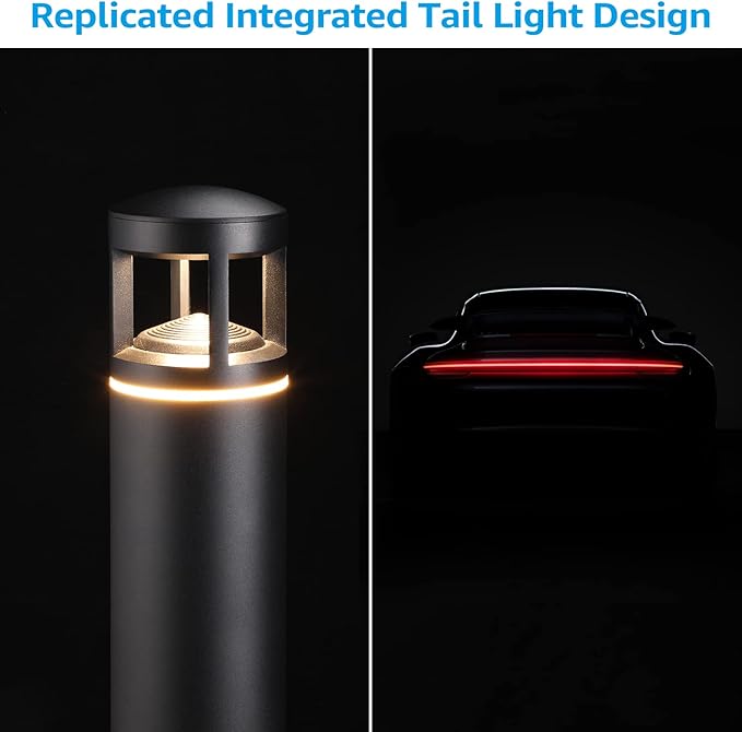 LEONLITE Low Voltage Pathway Lights, 5W 12V AC/DC Path Lighting, Unique Light Pattern, Aluminum Housing, IP65 Waterproof for Outdoor Path Sidewalk Walkway, 3000K Warm White, Pack of 4