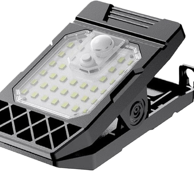 Weatherproof Motion Solar Light, Outdoor LED Clamp On, Solar-Powered Lamp for Backyard and Porch, High Efficiency Safe Nighttime Illumination, Street Road Parking Lot Basketball Lighting