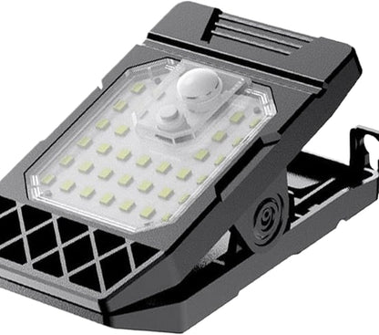 Weatherproof Motion Solar Light, Outdoor LED Clamp On, Solar-Powered Lamp for Backyard and Porch, High Efficiency Safe Nighttime Illumination, Street Road Parking Lot Basketball Lighting