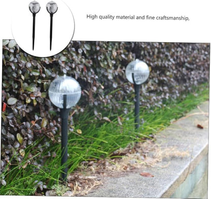 BESPORTBLE 2pcs Solar Powered LED Lawn Lights Colorful Solar Decorative Garden Path Lights Outdoor Courtyard Landscape Lighting with Ground Stake