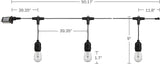 Outdoor String Lights - 50ft Color-Changing Patio Lights with Remote and Vintage-Style LED Edison Bulbs for Porch | Lumora