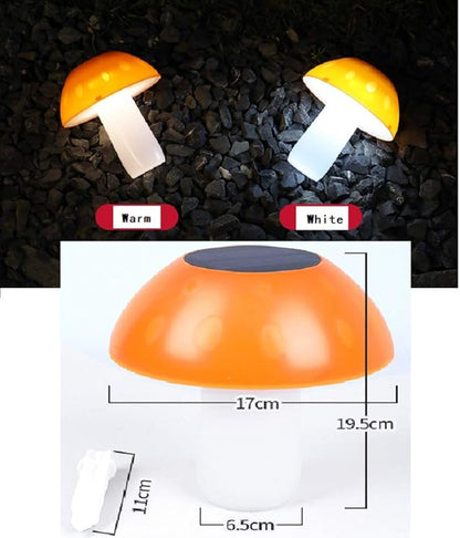 Solar Mushroom Lights Outdoor Ground LED Landscape Lights Light Sensor Light, Waterproof Solar Lights for Garden Backyard(1 Pack, White Light)
