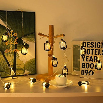 String Lights, LED Outdoor Indoor LED Kerosene Lamp Retro Horse Lantern Nostalgic Little Color Led Outdoor Lighted Holiday Displays Edison Bulb Hanging Lights Patio Christmas Bar Decoration Light