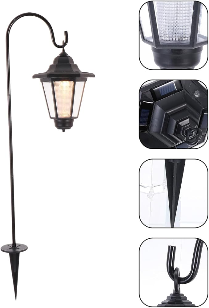 Toyvian Solar Courtyard Lawn Light Hexagonal Vintage Solar Pathway Lamp Waterproof Outdoor Garden Decorative Yellow | Lumora