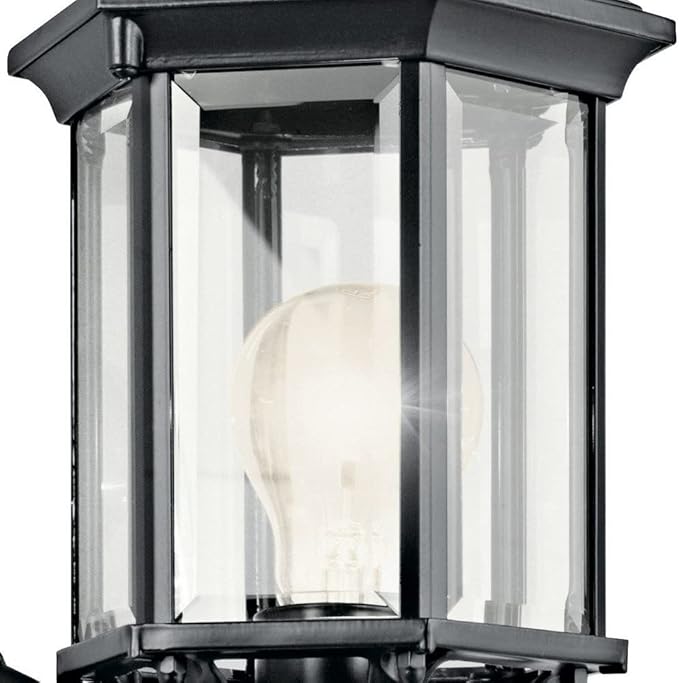 Kichler Chesapeake 17" Outdoor Wall Light in White, 1-Light Exterior Porch Light, Coastal Wall Sconce with Clear Beveled Glass, (17" H x 6.5" W), 49255WH