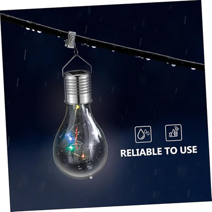 4pcs Solar Wire Bulbs Led Hanging Light Bulbs for Garden Outdoor Landscape