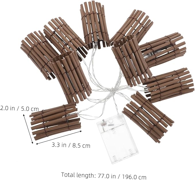 Rattan String Lights Bulbs Decorative Hanging Lanterns for Indoor and Outdoor Use for Patios Gardens and Cafes Battery Operated Not Included