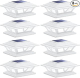 SIEDiNLAR Solar Post Lights Outdoor 2 Modes LED Fence Deck Cap Light for 4x4 5x5 6x6 Posts Garden Patio Decoration | Lumora