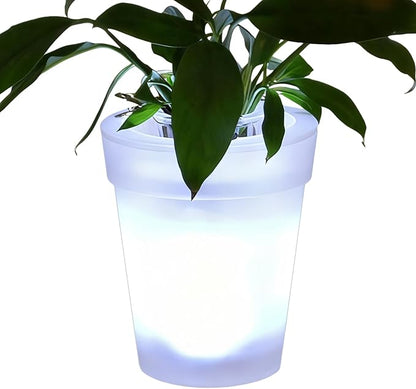 Solar Powered Flower Pot - Waterproof LED Landscape Light, Decorative Solar Planter | Pathway Lawn Yard Outdoor Home Patio Housewarming Birthday Accent