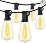 100Feet String Lights with 52 ST38 Edison Bulbs(2 Sqare) + 100Feet (50FT*2Pack) String Lights with 54 ST38 Edison | Lumora