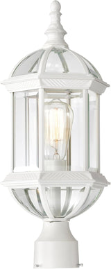 Nuvo Lighting 60/4974 Traditional One Light Post Mount from Boxwood collection in White finish - Outdoor Path Light | Lumora