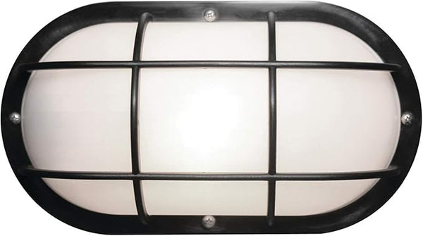 Solus Nautical S771WF Oblong Outdoor Wall Mount Light – Composite, Frosted Polycarbonate Diffuser & Cage – LED Bulb | Lumora