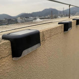 5pcs Waterproof Solar LED Deck and Stair Lights for Outdoor Garden, Patio, Fence, White Light with Black Shell | Lumora