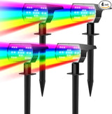 NYMPHY Solar Color Changing Lights, 7 Lighting Modes Solar Lights Outdoor Waterproof IP68, Multicolor RGB Outdoor | Lumora