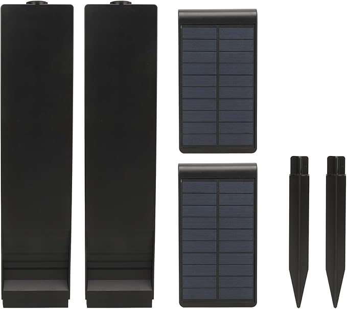 Asixxsix Solar Garden Lights, Outdoor Solar Pathway Lights with Battery Operated, 2 Color Temperatures Adjustable Brightness Levels, Solar Outdoor Lights for Garden, Landscape,