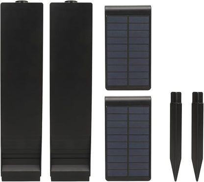 Asixxsix Solar Garden Lights, Outdoor Solar Pathway Lights with Battery Operated, 2 Color Temperatures Adjustable Brightness Levels, Solar Outdoor Lights for Garden, Landscape,