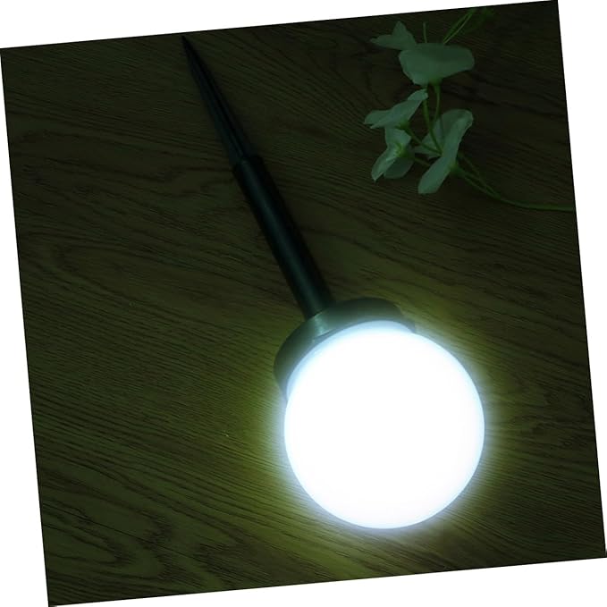 Alipis 2pcs Solar Lawn Lights Waterproof Solar Garden Path Lights Warm White Outdoor Landscape Ground Plug Lighting for Courtyard and Patio