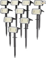 Fabrito Solar Spot Lights Outdoor 10 Pack, [108Leds, 4 Modes] Auto On/Off Spotlights, IP67 Waterproof Landscape | Lumora
