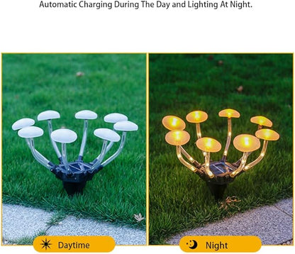 Solar Garden Lights Outdoor Waterproof，Solar Mushroom lamp for Garden, Courtyard, Balcony, Rooftop, Terrace, Beside The Swimming Pool.
