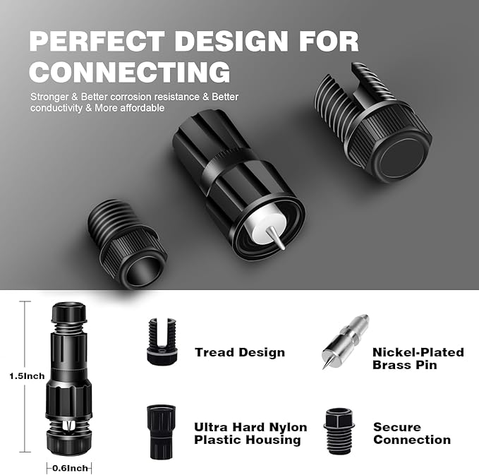 8Pack Low Voltage Landscape Lights with Connectors 3W LED 12-24V In-Ground Lighting IP67 Waterproof Garden Lights | Lumora
