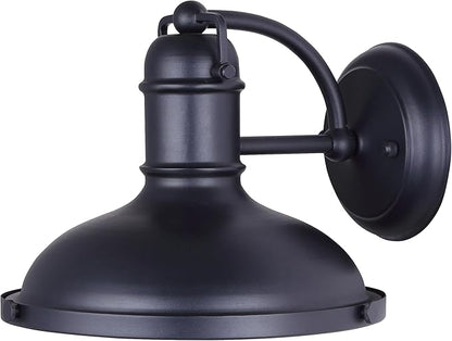 Canarm Marcella 1-Light Outdoor Wall Light Black Down Light with Frosted Glass Panel, Modern Farmhouse Lighting for Porch, Patio and Outdoor Entryway