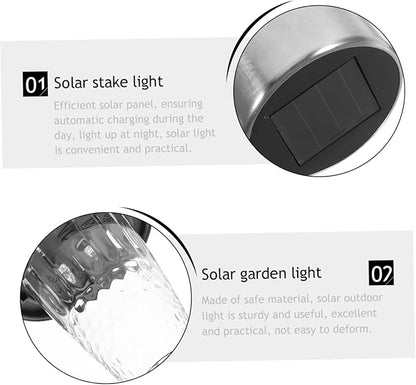 Solar Stake Lamp for Outdoor Garden Waterproof LED Courtyard Light Ground Stake Solar Yard Lights for Pathway and Lawn Decoration