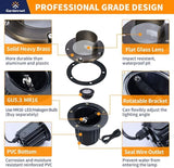 Gardenreet 12V Well Light - Brass Ip65 Waterproof Electric LED In-Ground Landscape Low Voltage - Outdoor Path Light | Lumora