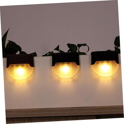 Solar Powered Stair Light Warm LED Outdoor Step Lamp for Fence Handrail Garden Lighting Easy Installation Weatherproof