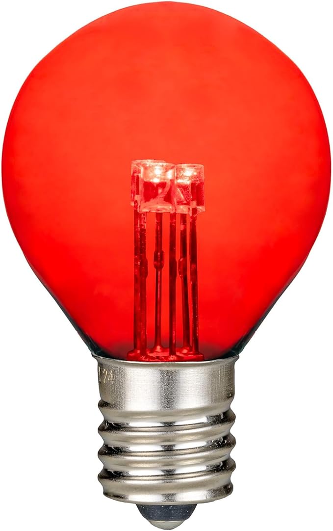 Novelty Lights 25 Pack G30 Glass LED Globe Bulbs, String Light Replacement Bulbs, E12 Candelabra Base, Energy | Lumora