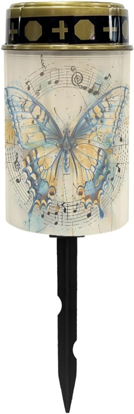 Butterfly Solar Lights Outdoor LED Lantern Waterproof Garden Lights Solar Outdoor Pathway Lights Solar-Powered Lights for Outside,Flameless Lights Outdoor Patio Lights