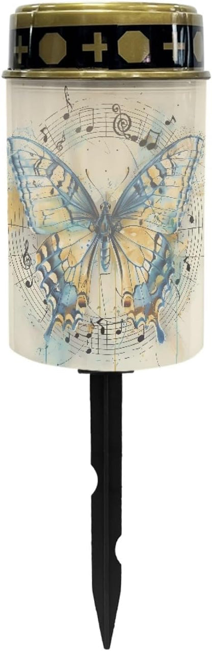 Butterfly Solar Lights Outdoor LED Lantern Waterproof Garden Lights Solar Outdoor Pathway Lights Solar-Powered Lights for Outside,Flameless Lights Outdoor Patio Lights