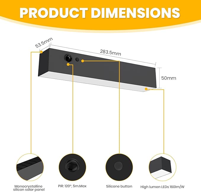 Solar Pathway Lights, Solar Wall Light