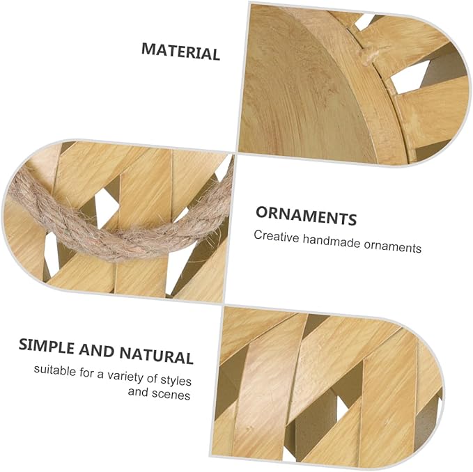YARNOW Solar Bamboo Weaving Lantern Light for Outdoor Garden Decor Creative Handmade Hanging Lamp for Patios and Cafes Modern Minimalist Design for Festivals and Landscaping