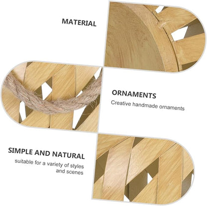 YARNOW Solar Bamboo Weaving Lantern Light for Outdoor Garden Decor Creative Handmade Hanging Lamp for Patios and Cafes Modern Minimalist Design for Festivals and Landscaping