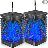 EOYIZW Solar Lights Outdoor, 99 LEDs Flickering Flame Lantern for Garden Decor- 2 Pack Waterproof Solar Garden | Lumora