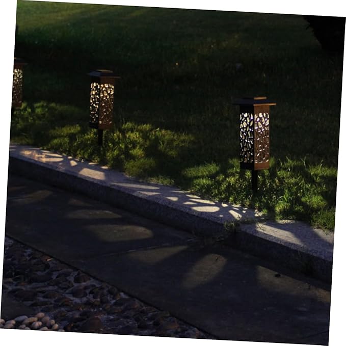 ARTIBETTER Unique Solar Pathway Lights 6 Pack Waterproof Ground Plug Garden Lamps for Yard Deck Fence Event Decor Weatherproof