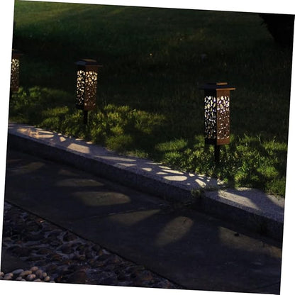 ARTIBETTER Unique Solar Pathway Lights 6 Pack Waterproof Ground Plug Garden Lamps for Yard Deck Fence Event Decor Weatherproof