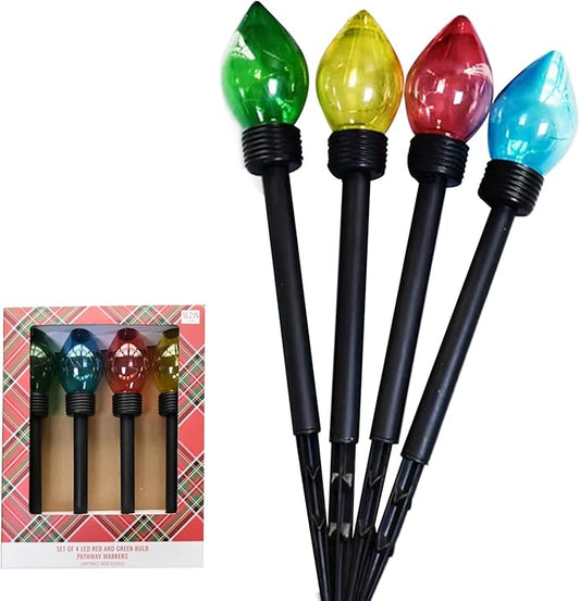 Solar Christmas Decorations,Solar Christmas Decor | Outdoor Pathway Garden Lights - for Lawn Patio Front Door Porch Fence Party Poolside Pub Bars Birthday