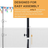 2 Pack 9 FT Heavy Duty String Light Poles,for Fence,Wood Deck Railing | Lumora