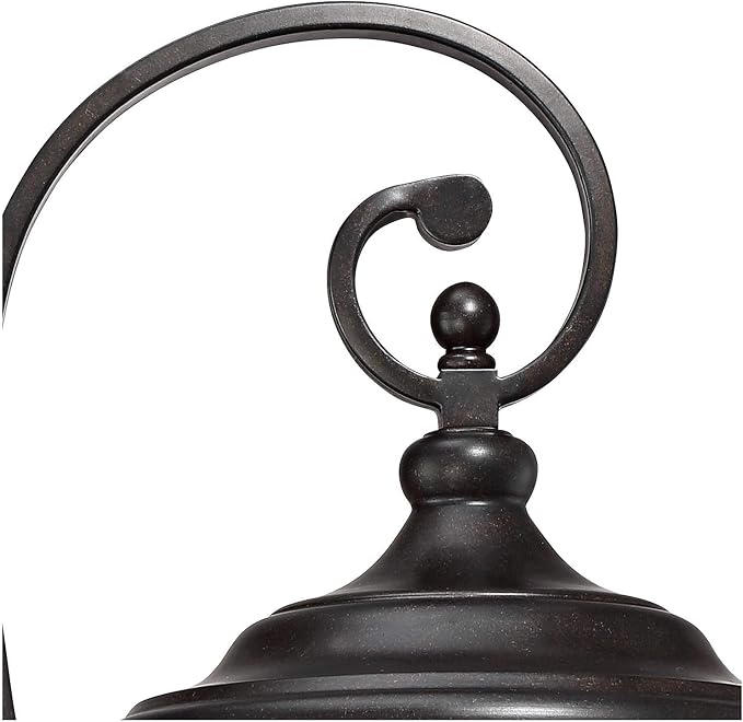 Franklin Iron Works Carriage Traditional Outdoor Wall Light Fixture LED Dimmable Bronze 26 3/4" Clear Seedy Glass for Exterior House Porch Patio Outside Deck Garage Yard Front Door Garden Home